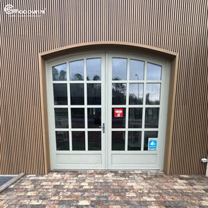 垂直PVCWPC溝付き壁パネル外部Co押し出し木製プラスチック複合スラットウォールクラッド屋外アパート用 - Product Image 3