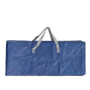 Dayanıklı Logo özel baskılı ağır mavi ekstra büyük PP dokuma hareketli çanta saklama torbaları