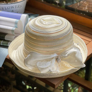 Mode <span class=keywords><strong>chic</strong></span> femmes satin rouge église chapeau chapeaux formels Kentucky Derby robe Fascinator Floral Tea Party chapeau de mariage - Product Image 2