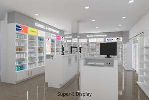 Étagères de <span class=keywords><strong>pharmacie</strong></span> sur mesure, présentoir pour magasin de cosmétiques, armoire de présentation pour magasin médical, design d'intérieur - Product Image 2