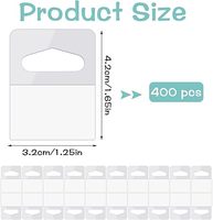 Onglets de suspension autocollants en plastique avec fente pliable pour affichage en magasin et vente au détail