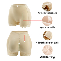 Ropa Interior Moldeadora Transpirable para Mujer, Tallas Grandes, con Relleno Artificial para Glúteos, Control de Abdomen, Levantador de Glúteos Acolchado, 2 Piezas