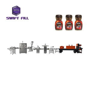Ligne de production de remplissage de poudre de café personnalisée en usine, à tête unique, avec élévateur, petite machine de capsulage pour flacons en verre, <span class=keywords><strong>contrôle</strong></span> PLC 24 - Product Image 5