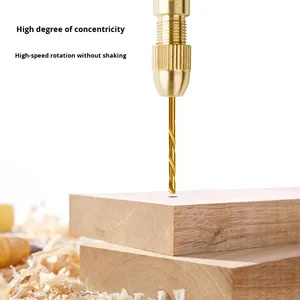 0.5-3mm Micro Four-Jaw Self-Tightening Brass Chuck 6pcs Small <strong>Hand</strong> Drill Woodworking Drill <strong>Bit</strong> <strong>Holder</strong> - Product Image 3