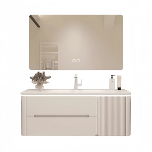 Modern Floating Bathroom Vanity Cabinet With Smart LED <b>Mirror</b> Ceramic Sin - Product Image 6