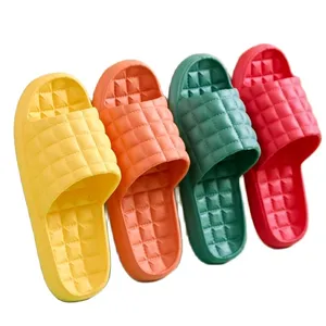 Women Indoor Home Slippers Summer Soft Comfortable Non-slip Flip Flops Bath Slippers Shoes Hotel Sandals