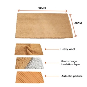 Tapis de chenil auto-chauffant pour chat et chien respirant doux agneau cachemire tapis chauffant chaud pour animaux de compagnie coussin de stockage de chaleur détachable pour animaux de compagnie - Product Image 2
