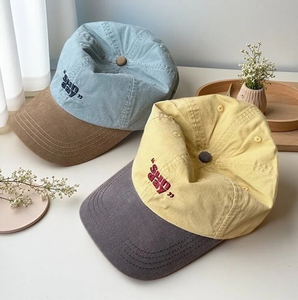 Casquettes de baseball non structurées à 6 panneaux bicolores en sergé 100 % coton avec logo brodé personnalisé, profil moyen, pour l'extérieur - Product Image 4