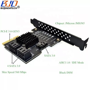 Carte d'extension adaptateur <span class=keywords><strong>5</strong></span> SATA 3.0 vers PCIe PCI-E <span class=keywords><strong>4X</strong></span>, 6Gbps JMS585 pour disque dur HDD - Product Image 2