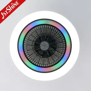 1stshine Led Ceiling Fan Fancy 23 Inches RGB Lighting Party Indoor Ceiling Fan With LED Light