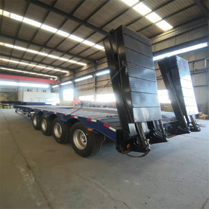 جرافة منخفضة بمحور ثلاثي 60 طن للبيع من الصين تراميل بقاعدة منخفضة 80 طن لسطح السفينة 100t حفارة نقل 4 محاور للبيع - Product Image 6