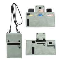 Dompet Leher Pria Poliester Tahan Air Mode Kantung Ponsel Dapat Diperpanjang Selempang Kustom