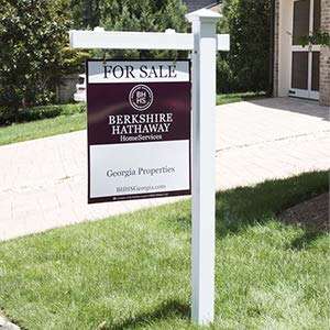 Nessun segno decorativo decorativo a buon mercato bianco Pvc vinile plastica immobiliare <span class=keywords><strong>Post</strong></span> - Product Image 3