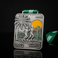 Médailles personnalisées pour marathon, récompense de finisseur, en alliage de zinc, moulage 3D, médaille sportive avec ruban de sublimation