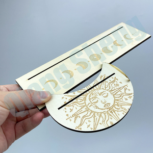 Support sphérique en bois pour cartes de tarot, décoration des phases lunaires, ornement d'autel de sorcellerie, étagère de méditation astrologique - Product Image 2