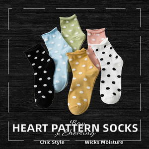 Phụ Nữ Của Dễ Thương Giản Dị Cotton Crew Socks Với Thẩm Mỹ Mô Hình Trái Tim Thoáng Khí Dài Mắt Cá Chân Chiều Dài Cho Mùa Thu Bán Buôn - Product Image 3