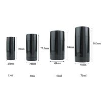 Tube vide transparent/noir/blanc de 15ml, 30ml, 50ml, 75ml à mécanisme rotatif pour sérum, lotion, shampoing, déodorant en stick – Remplissage par le bas