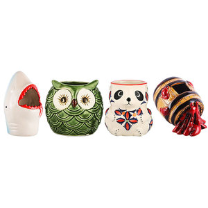 Mug en céramique Tiki hawaïen créatif, personnalisé, mug à cocktail animalier pour bar, mug Tiki - Product Image 2