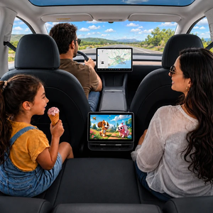 หน้าจอหลังรุ่นใหม่ R89 <span class=keywords><strong>Plus</strong></span> สำหรับ Tesla Model Y Model 3 จอแสดงผลเพื่อความบันเทิง 4+64G Android พร้อม <span class=keywords><strong>Disney</strong></span>+ สำหรับอุปกรณ์เสริม Tesla - Product Image 5