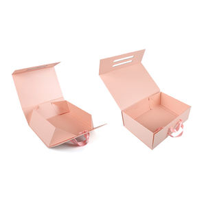 Caja de Regalo Plegable Rectangular con Tapa Magnética Abatible, Caja de Almacenamiento con Asa, Logotipo Personalizable, Rosa, Morado, Negro, Blanco, 2 Capas - Product Image 6