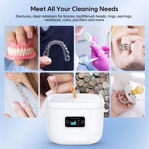 UC06 Professional Digital Timer Portable 45KHz Ultrasonic Cleaner for Dentures Jewelry (<b>Rings</b> Coins) for Household Use - Product Image 6