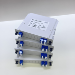 ตัวแยกไฟเบอร์ออปติกแบบเสียบ LC/UPC 1x16 SM FTTH LGX สำหรับกล่องกระจายสายไฟบ้าน - Product Image 4