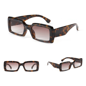 À la mode classique personnalisé Logo rétro à la mode femmes petites lunettes de soleil Rectangle pour dames unisexe - Product Image 3