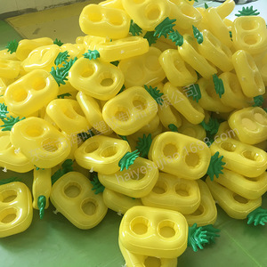 <b>Inflatable</b> Pineapple Cup Holder Double Hole PVC Water Toy For Swimming Pool Resort Use - Product Image 1