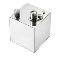 Table cube en acrylique miroir élégante et minimaliste, surface brillante, légère et facile à nettoyer, vente en gros directe usine