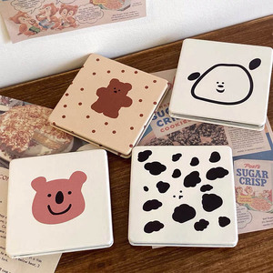 Cute Cartoon Mini Folding Makeup <strong>Mirror</strong> Custom Logo Personalized Compact Double-sided Pocket Handheld Makeup Cosmetic <strong>Mirror</strong> - Product Image 2