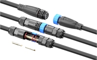 Conector Circular Multipolar de Aleación de Cobre con Certificación ISO9001, Impermeable IP68, Conexión Roscada M20, Enchufe Macho y Hembra