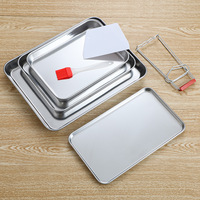 Cheong Fun (Reisnudelrolle) Dampfgarer-Set Rechteckige Edelstahl-Dampfpfanne mit Flachem Boden Kochutensilien-Set