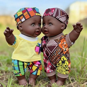 2026 New African Baby Simulation <b>Doll</b> <b>Black</b> Skin <b>Doll</b> Full Glue Water Bathing Toy Wholesale - Product Image 5