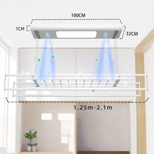 Tendedero eléctrico inteligente con control remoto, elevación totalmente automática, telescópico, con control por voz, para balcones domésticos. - Product Image 1