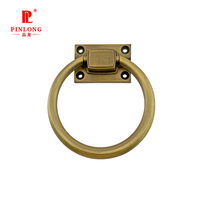 Poignée de meubles en laiton antique plaqué anneau de traction poignée de porte matériel de chaise accessoires de meubles grands anneaux