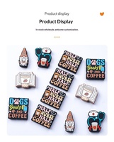 Perles en silicone pour café, qualité alimentaire pour bébé, gel dentaire, accessoires de chaîne anti-chute, perles lettres