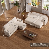 Sofá Cama en Forma de L de 82 Pulgadas con Respaldo Reclinable, Chaise Longue Reversible con Almacenamiento, Sofá de 3 Plazas para Sala de Estar |   Portavasos con Bolsillo Lateral |
