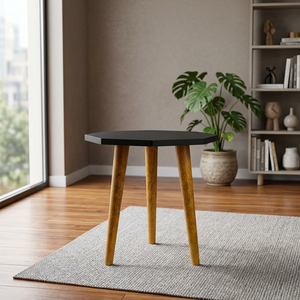 Table d'appoint en bois minimaliste moderne avec plateau octogonal géométrique et pieds en bois massif durables pour la maison, l'hôtel, le café - Product Image 5