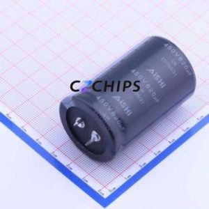 Condensateur électrolytique en aluminium à encliquetage ELH2WM821R55KT, composant traversant (THT), D35xL55mm 820uF 20% 450V 10mm - Product Image 1