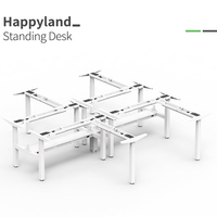 3BF3A-W-T Table d'ordinateur électrique à hauteur réglable en forme de T Cadre de bureau ergonomique personnalisé Poste de travail Bureau du personnel