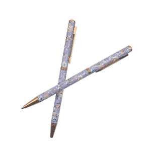 12 Color Custom Personalized Flower Leaf Pattern Printing Slim Metal Ballpoint <b>Pen</b> for Women Girls Wedding Office - Product Image 5