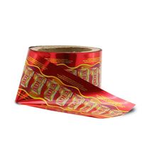 Rouleau de film d'emballage souple en plastique pour sucette taffee de bonbon imprimé personnalisé Film métallique pour sachet d'emballage