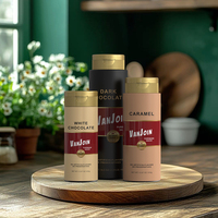 Contenant alimentaire en PET anti-fuite pour sauces chocolat noir et chocolat blanc – Idéal pour restaurants et cafés – Vente en gros