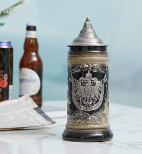 Mug <span class=keywords><strong>de</strong></span> <span class=keywords><strong>bière</strong></span> en acier inoxydable avec couvercle petper, 0.75 litres, animaux <span class=keywords><strong>de</strong></span> compagnie, camping-car, infusion à boire, Tankard - Product Image 2