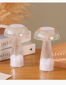 Lámpara de mesa moderna de medusas de setas de cristal remoto nuevo transfronterizo para <span class=keywords><strong>Amazon</strong></span> Nightlight ambiente decorativo - Product Image 6