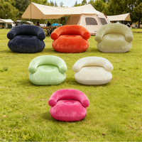 Canapé gonflable floqué en forme de U personnalisé, canapé gonflable en PVC avec accoudoirs, chaise individuelle portable