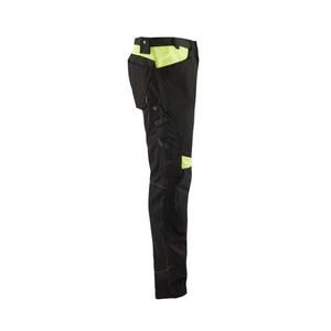 BLAKLADER - 155618609933C48 Pantalones sin bolsillos para uñas Negro/Amarillo-EAN 7330509765364 PANTALONES DE TRABAJO DE CARGA - Product Image 4