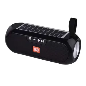 New Item TG182 Protable FM TF Card HIFI Retro Radio Solar Power Wireless Speaker Music with Microphone Speakers TG182