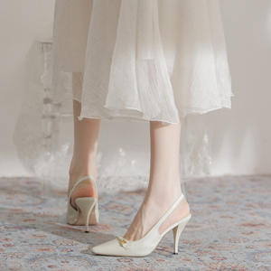 Zapatos Unisex de Tacón de Aguja de Cuero Genuino con Forro de Malla Calada, de Moda, Cómodos y con Punta, Novedad 2026 - Product Image 5