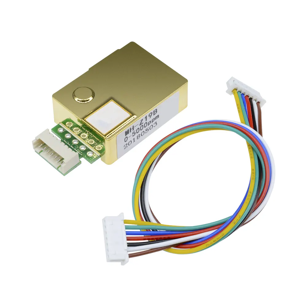 1 adet MH-Z19 NDIR CO2 sensörü modülü kızılötesi co2 sensörü 0-5000ppm için CO2 monitör karbon dioksit sensörü MH-Z19B hatları ile